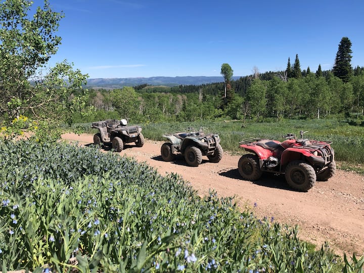 Guest riding a four-wheeler through the Utah backcountry